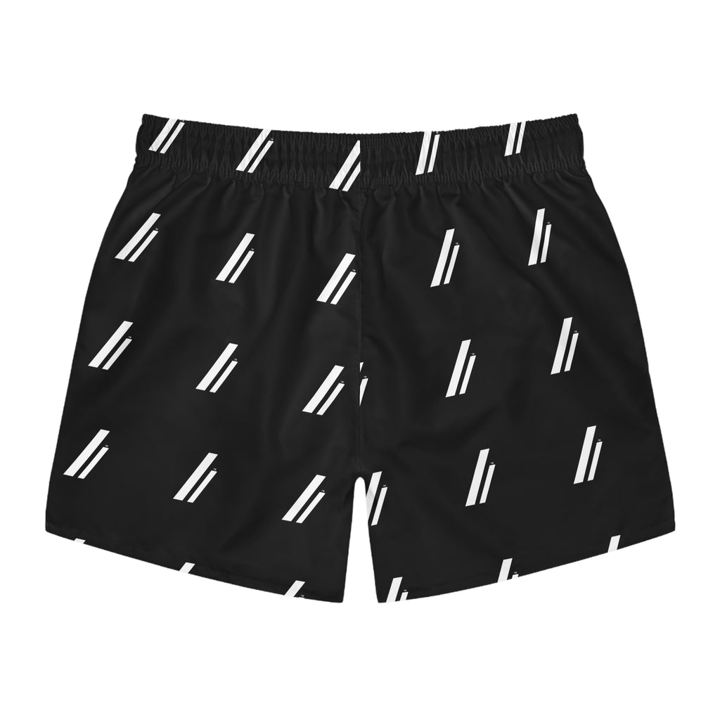 White Symbol Swim Trunks