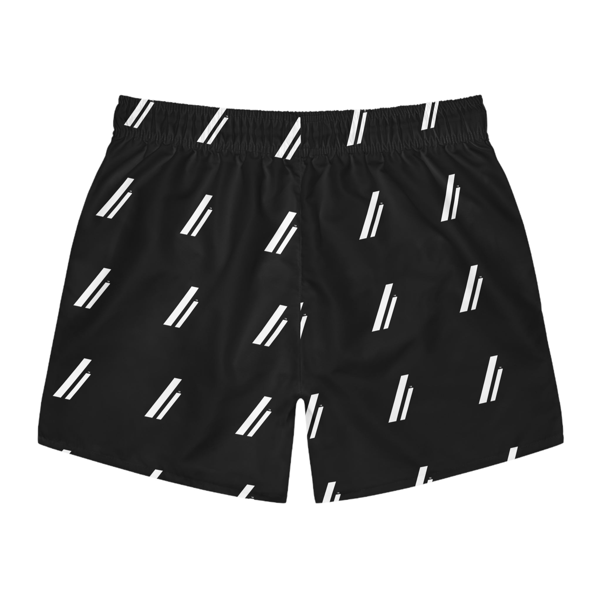White Symbol Swim Trunks