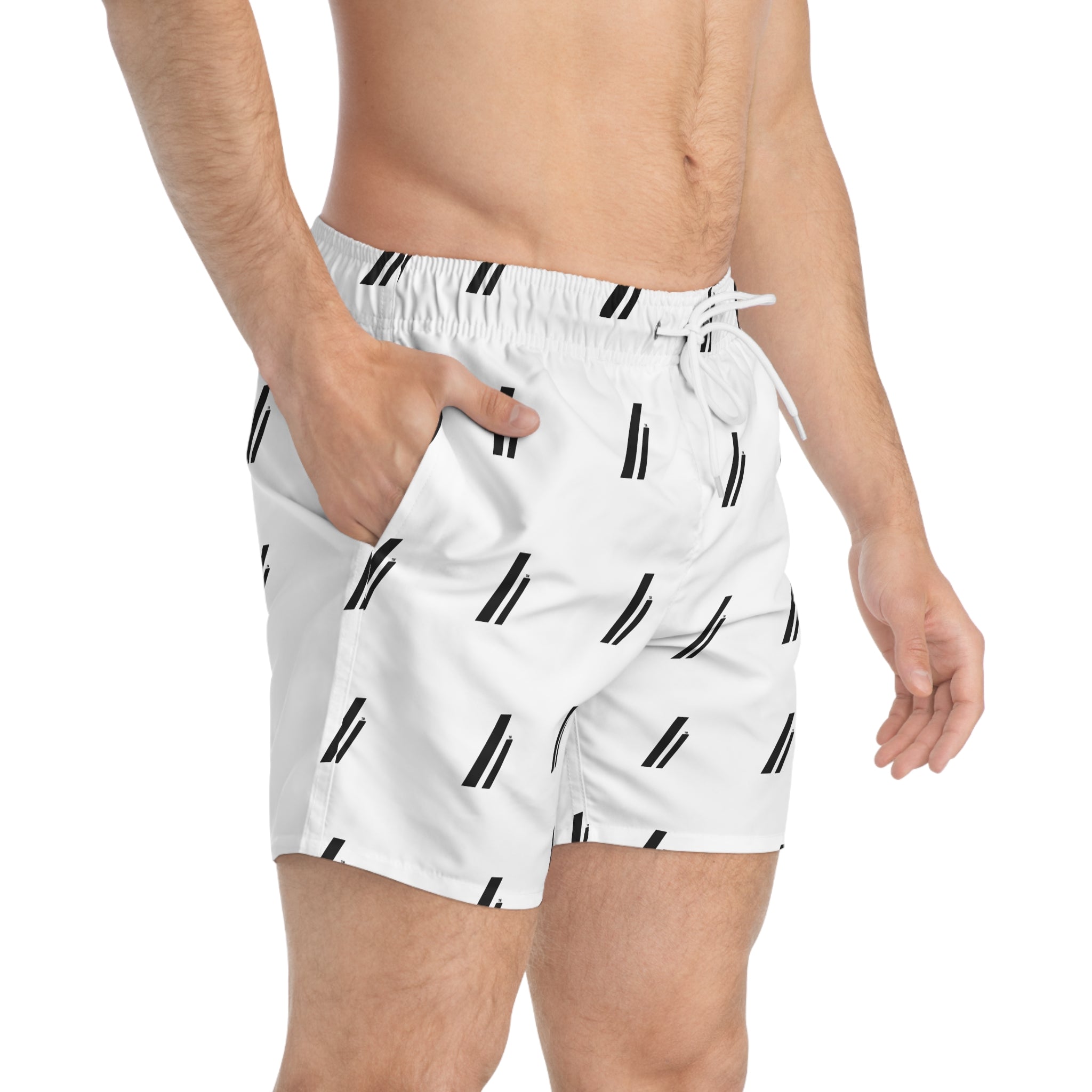 Black Symbol Swim Trunks